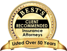 Best's Client Recommended Insurance Attorneys - Listed Over 50 Years